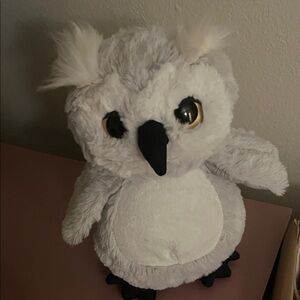 DolliBu Gray and White Plush Owl Toy